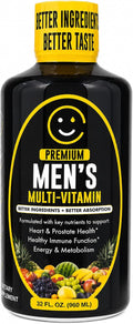Liquid Multivitamin for Men | Premium | Sugar Free | 100+ Vitamins, Minerals & Amino Acids to Support Muscle, Heart, Brain Health & Energy | 98% Absorption Rate | Non-GMO | 32 Serv