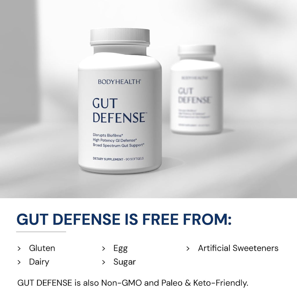 BodyHealth Gut Defense with PerfectAmino, Gut Health Support for Women and Men, GI Support Supplement - 90 Softgels