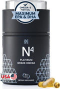 HPN N(4) 3,000 mg DHA/EPA Omega-3 for Joint & Brain, 60 Softgels | Icelandic omega-3 fish oil with 3,000 mg DHA/EPA supports muscle, joint and brain health; 60 softgels.