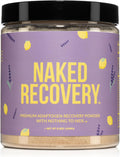 NAKED Recovery - Mushroom Supplement Powder - Lions Mane, Cordyceps, Reishi, Tart Cherries, Lemon Balm - Adaptogen Wellness Formula, Stress Relief, Muscle Recovery - 30 Servings