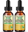 2 Packs 2000mg Calcium Citrate with Vitamin D3 K2 Supplements Liquid Drops for Women & Men, Magnesium, Zinc, High Absorption, Bone, Teeth, Muscle & Immune Support, 4 Fl oz