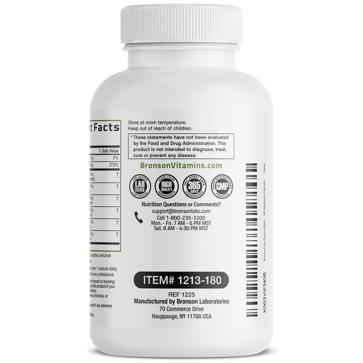Bronson Liver Detox Advanced Detox & Cleansing Formula 60 Capsules | Liver Health Support with Milk Thistle, Dandelion Extract, Turmeric, Artichoke Leaf & Beet Root, Non-GMO, Soy-Free