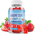 Magnesium Complex Gummies 400mg - 8 Forms for Muscle & Calm Support | Glycinate, Malate, Citrate, Taurate & 4 more for Women and Men, Sugar-free, Vegan, Strawberry Flavor, 60 Count