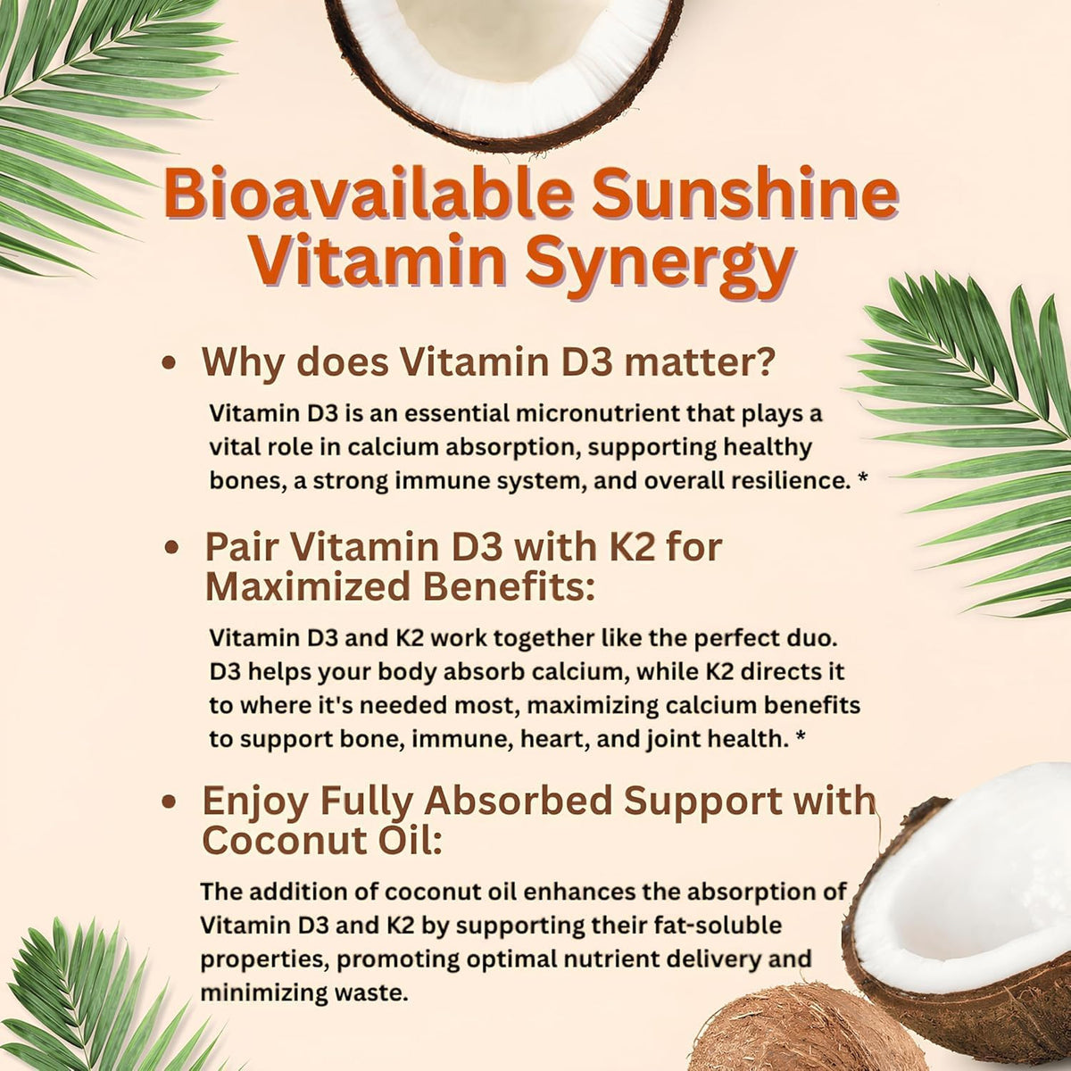 Micro Ingredients Vitamin D3 K2 MK-7 10,000 IU Per Serving, 300 Softgels | Made with Virgin Coconut Oil, K2 200 mcg Per Serving. D3 & K2 Vitamin Supplement. Easy-to-Swallow. Non-GMO, Gluten Free.