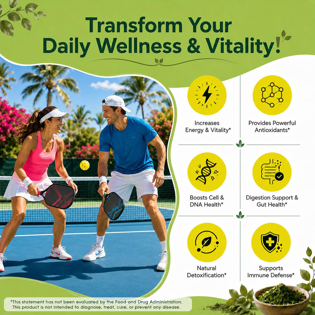 Organic Spirulina Chlorella Gummies + Super Greens, High in Vegan Protein & Chlorophyll, Green Algae + Broccoli，Moringa, Spinach, C, D3, Zinc, B12 for Energy, Gut, Immune, Antioxidant, No Sugar, 60Cts