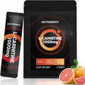 OxyEnergy Liquid L-Carnitine Supplement 1000mg - Gentle for Daily Use, Zero Calorie, Sugar-Free, Stim-Free Fat Burning & Endurance Booster, 21 On-the-Go Individual Liquid Sticks