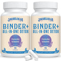 Jagielolia All-in-One Detox Binder Supplement 1500 MG - High Bioavailability, Liver Gut Detox Cleanse with Activated Charcoal, Zeolite & Bentonite Clay for Toxins, Liver, Digestive, 90 Vegan Capsules