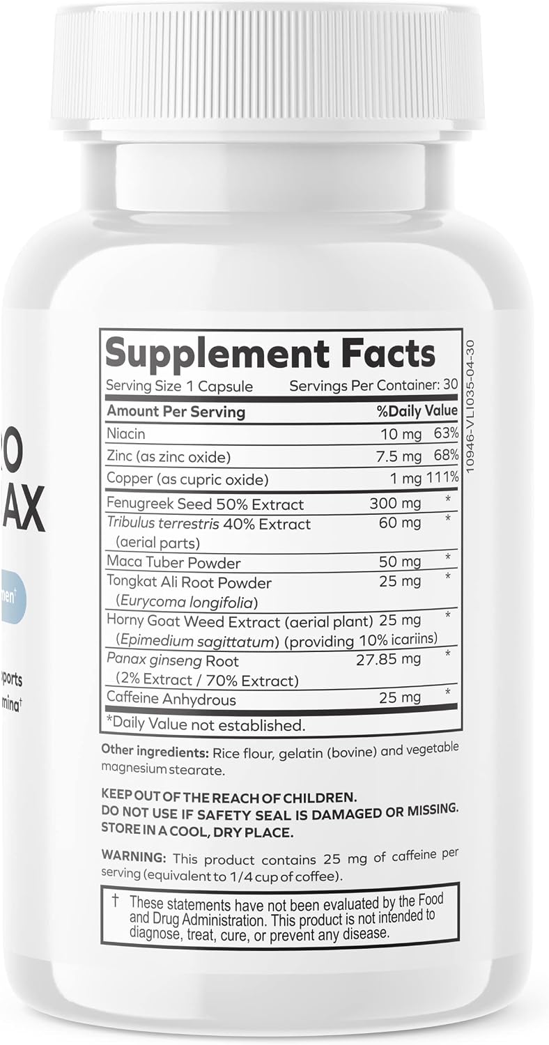 envitamin Testpro Testosterone Support Ultra for Men with Fenugreek, Tribulus & Maca