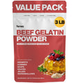 Fernes Beef Gelatin Powder (3 LB) Unflavored - Grass-Fed & Pasture-Raised, 225 Bloom Thickening Agent for Gummies, Marshmallows, Jellies, Desserts & Baking - Keto, Paleo, Non-GMO, Kosher, Gluten-Free