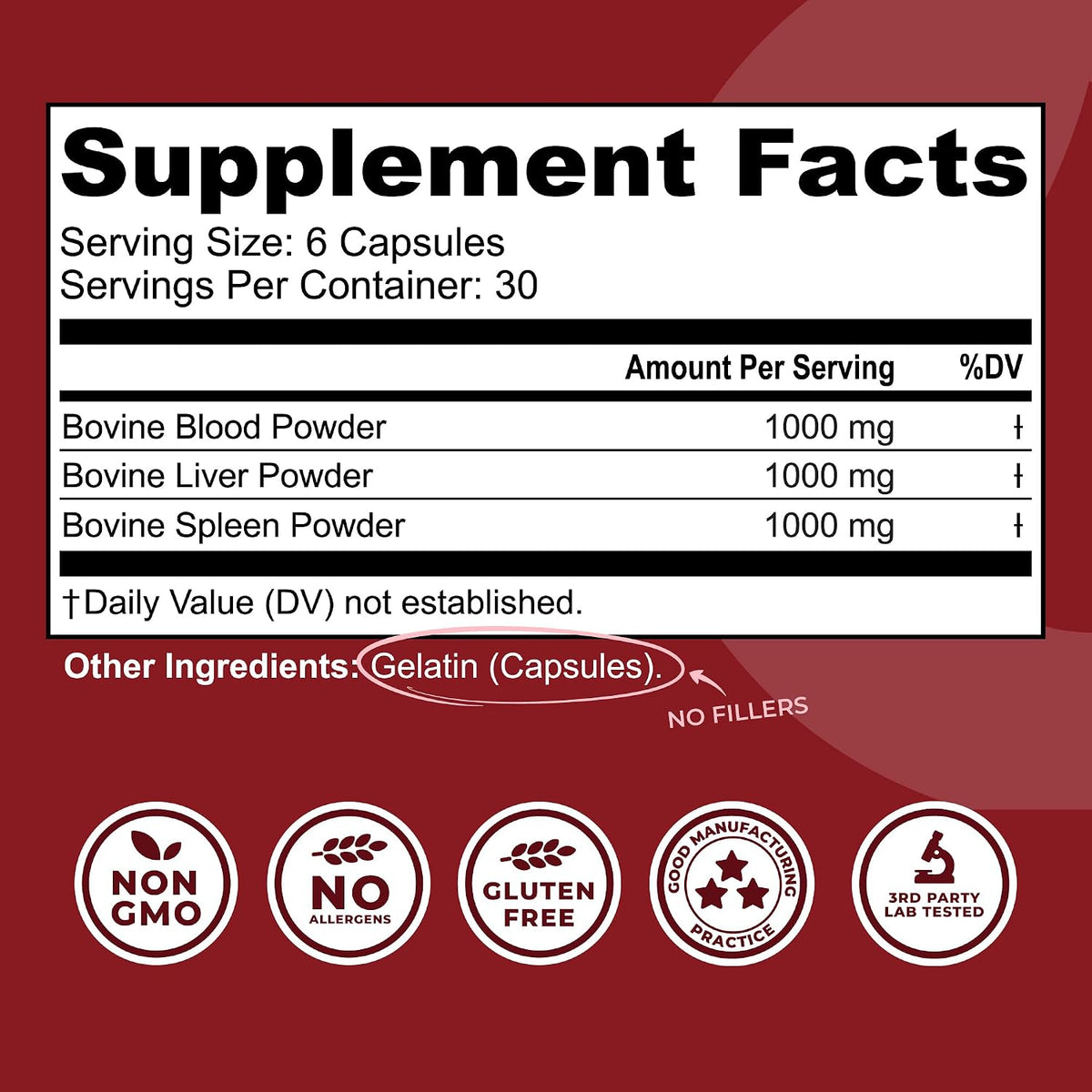 Left Coast Performance Grass Fed Beef Organ Supplement + Bovine Blood and Beef Liver Supplement - 100% Grass Fed, New Zealand Pasture Raised - No Fillers, Hormone & Antibiotic Free