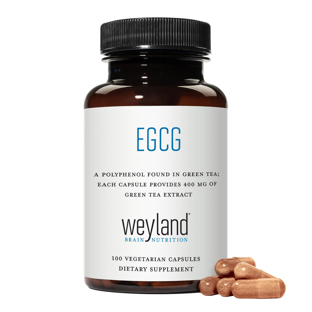 EGCG Green Tea Extract, High Antioxidant, Heart Support & Brain Health, Green Tea Pills, 100 Vegetarian Capsules