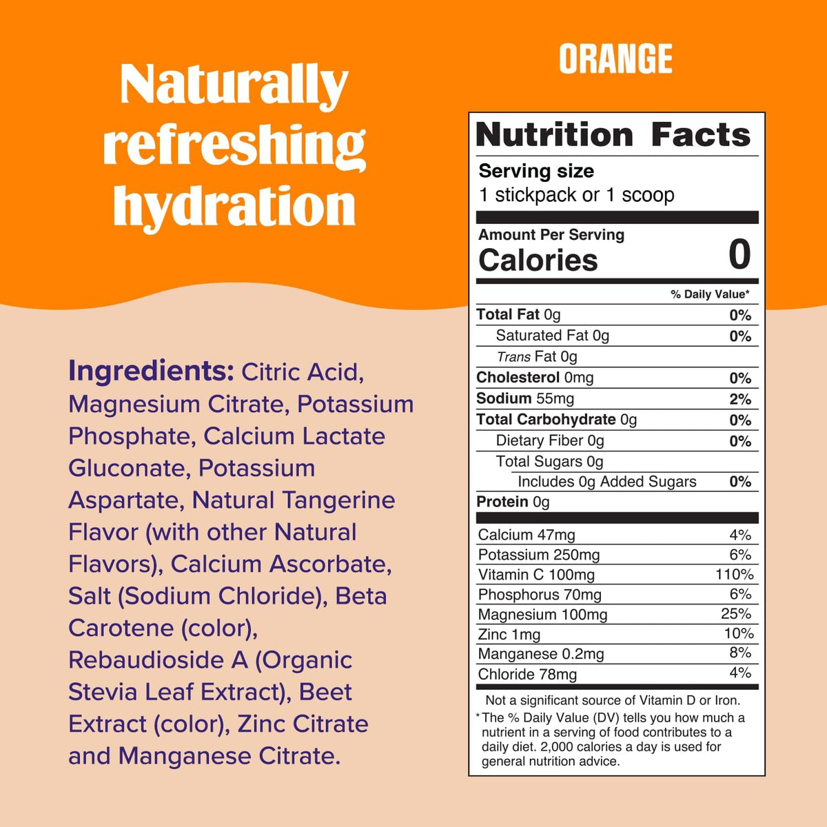 Ultima Replenisher Electrolyte Powder Drink Mix Bundle – Sugar Free – Orange, 90 Serving Canister and 20 Stickpacks – 6 Electrolytes and Minerals – Keto Friendly, Vegan, Non-GMO