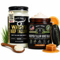 Wagyu Beef Tallow for Cooking (14 oz) & Organic Beef Tallow for Skin - 4 OZ (Citrus)
