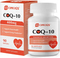 OMOGS CoQ10 400mg Softgels, Coenzyme Q10 High Absorption Supplements Support Heart Health, Cardiovascular Health, Immune System & Cellular Energy Production, Gluten Free, 90 Softgels