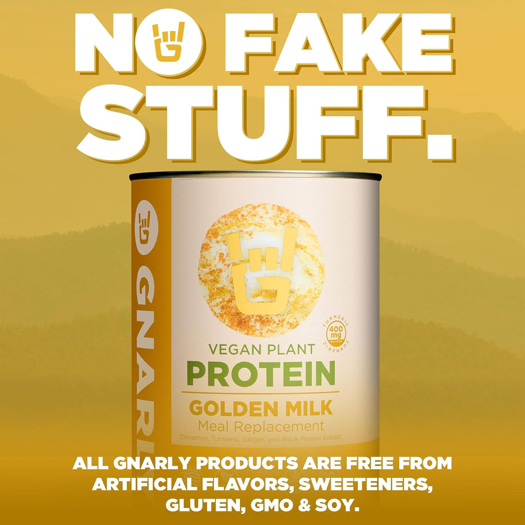 Golden Milk Vegan Protein Powder and Gnarly Performance Greens Blueberry Açai, (11.64 oz)
