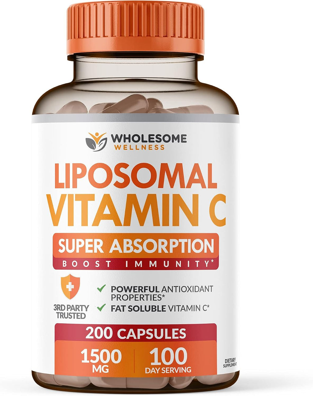 Wholesome Wellness Liposomal Vitamin C Capsules + Multi Collagen Protein Powder Hydrolyzed Bundle