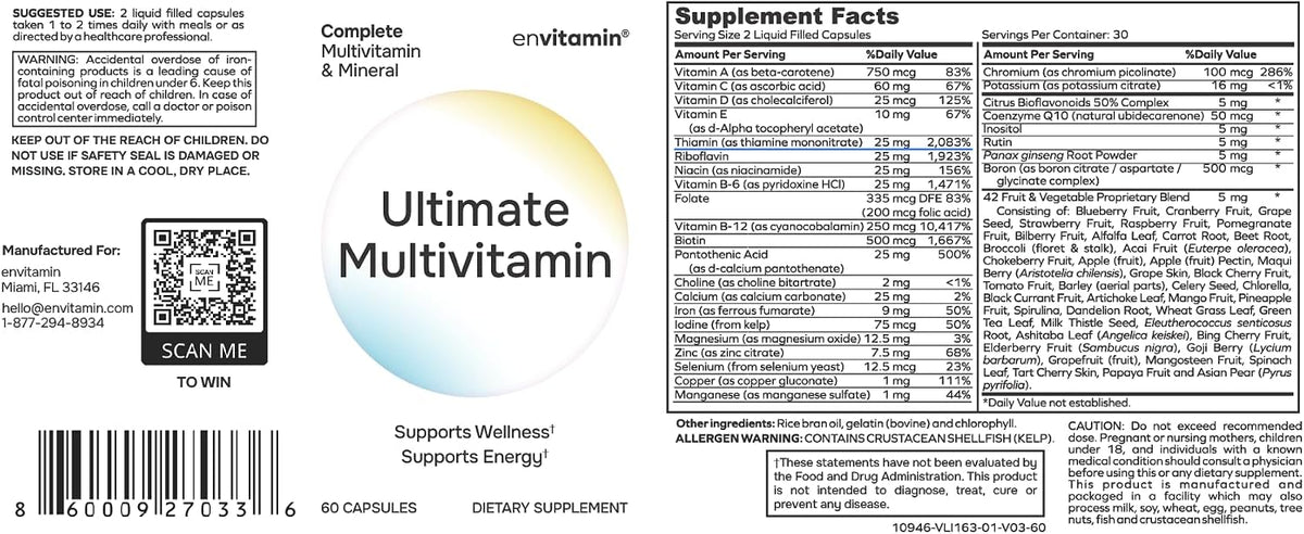 envitamin Women's Multivitamin and Ultimate Multivitamin Bundle (2 Products)