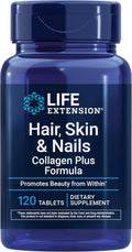 Life Extension Hair, Skin, & Nails- Collagen Plus, 120 Count