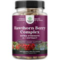 High Strength Hawthorn Berry Capsules - Pure Antioxidant Hawthorn Berry Supplement with Leaf & Flower Extract 4:1 for Healthy Heart & Digestion - Energy Support for Men & Women - 120 Count Pack
