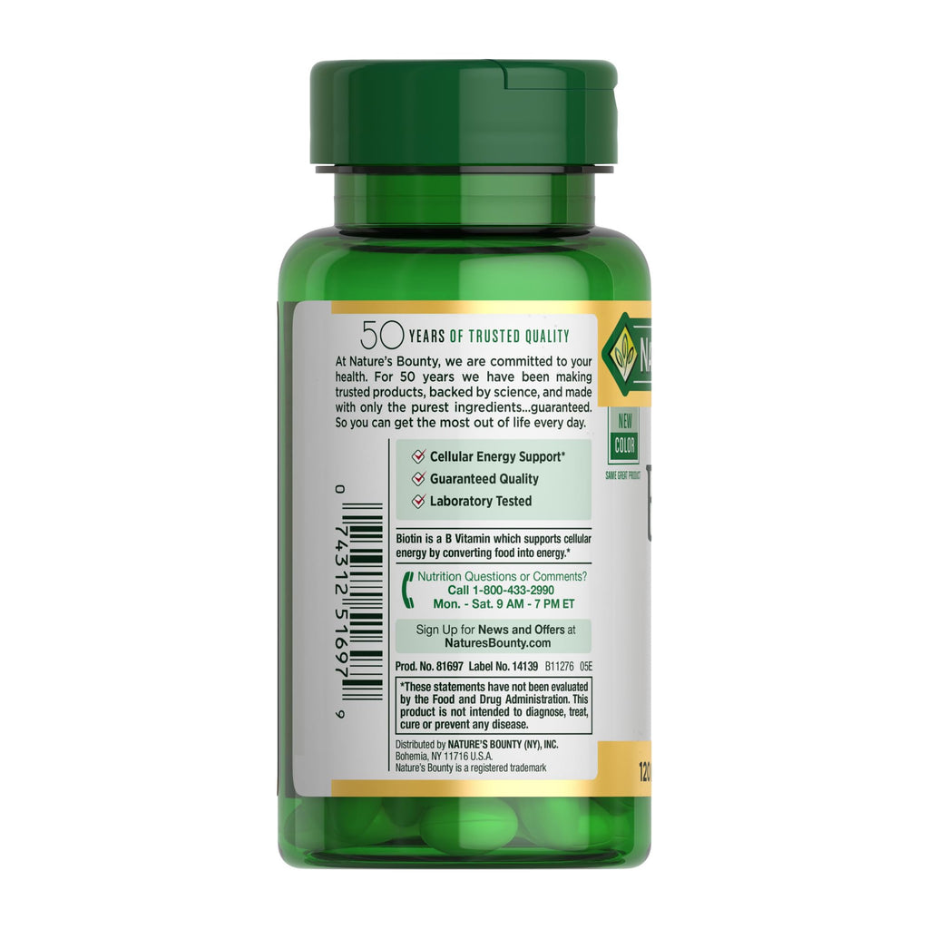 Nature's Bounty Biotin 10,000 mcg, 250 Rapid Release Softgels