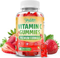 Vitamin C Gummies for Adults, Immune Support Supplement for Energy, 60 Ct | Antioxidant Protection, Non-GMO, Vegan, Sugar-Free, Strawberry Flavor