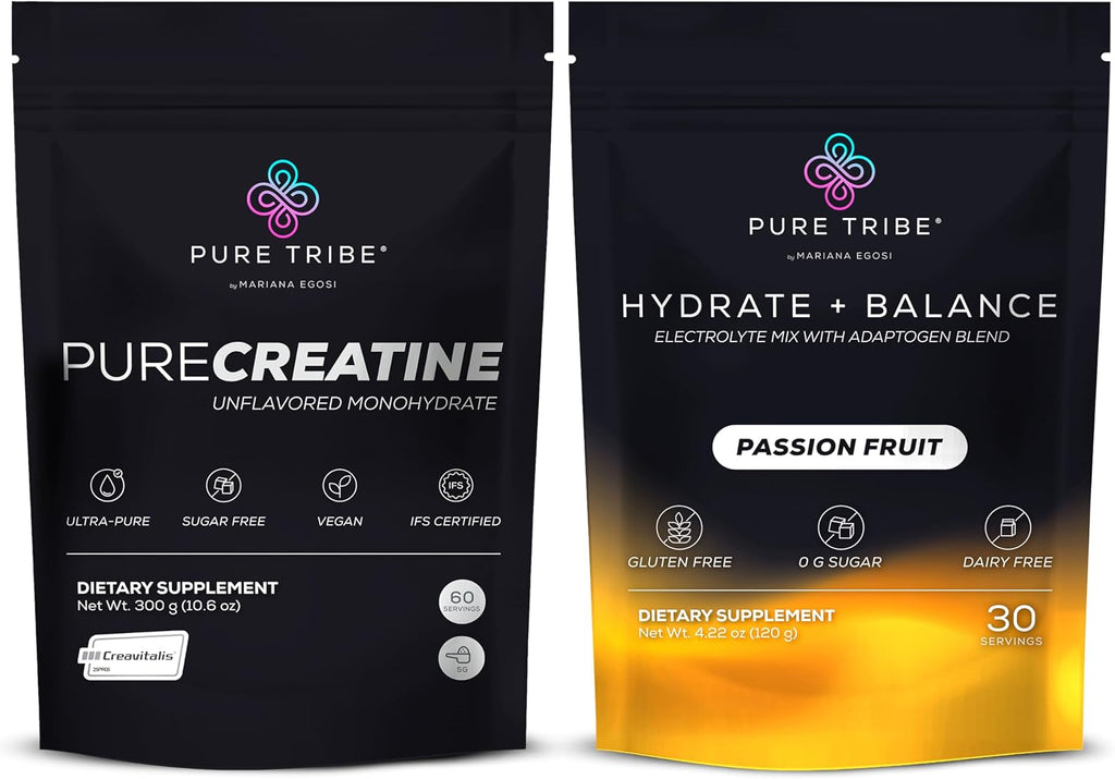PureCreatine Micronized Creatine Monohydrate Powered by Creavitalis – Hydrate + Balance Electrolytes Powder Packets for Energy, Recovery, & Hydration – Vegan & Sugar-Free