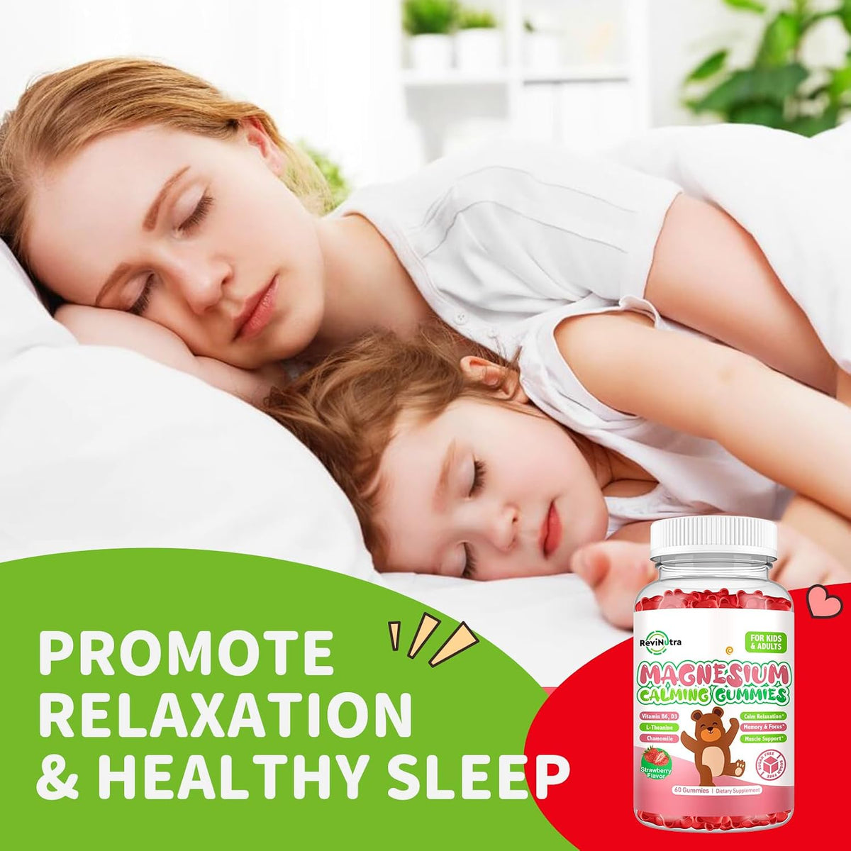2 Pack Magnesium Gummies for Kids & Adults- Magnesium Glycinate