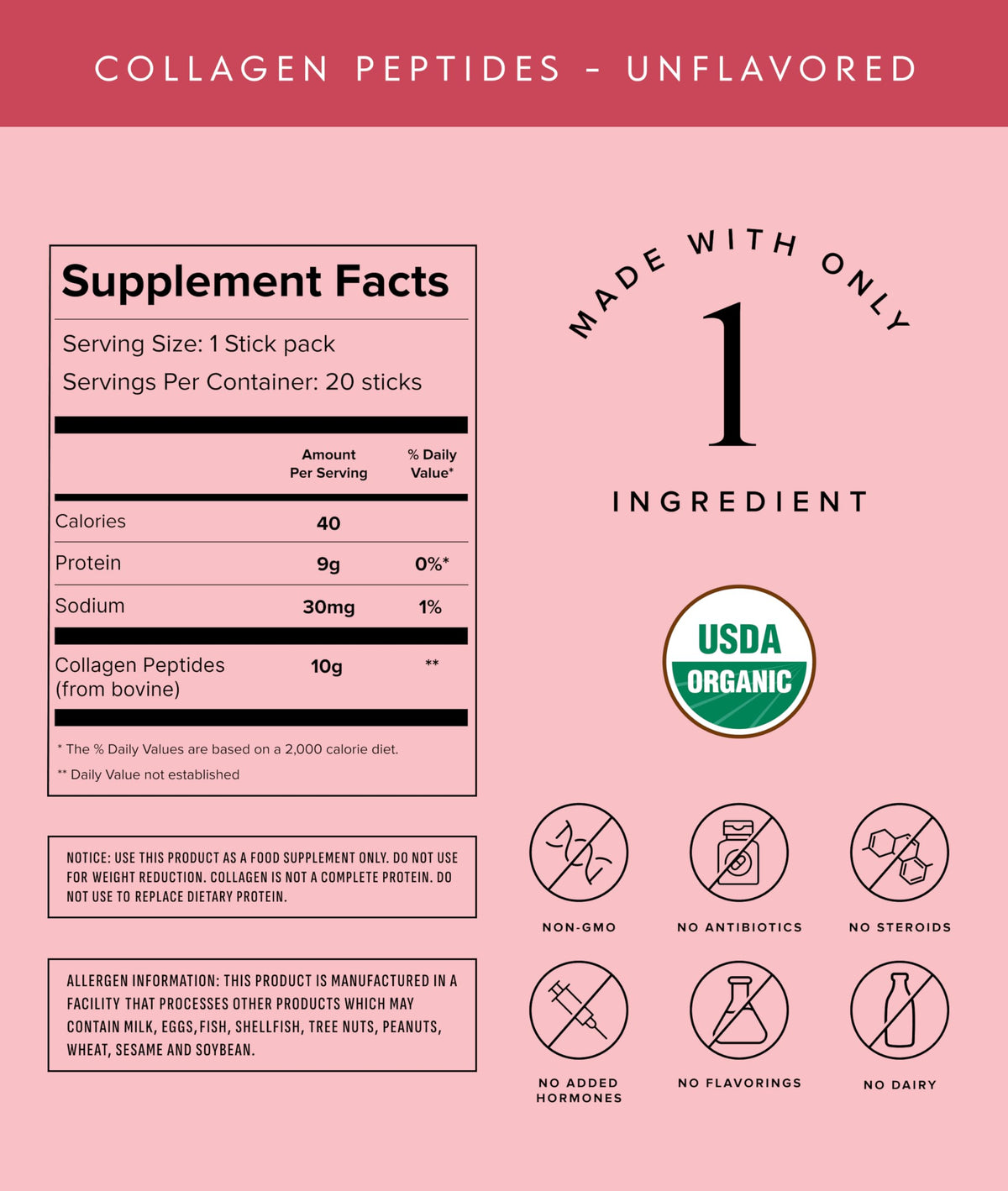 Truvani Hydrolyzed Collagen Peptides | Unflavored | 28 Servings | 20g Grass-Fed Collagen Protein Powder | Promotes Hair, Nail, Skin, and Joint Health | Keto | Gluten & Dairy Free
