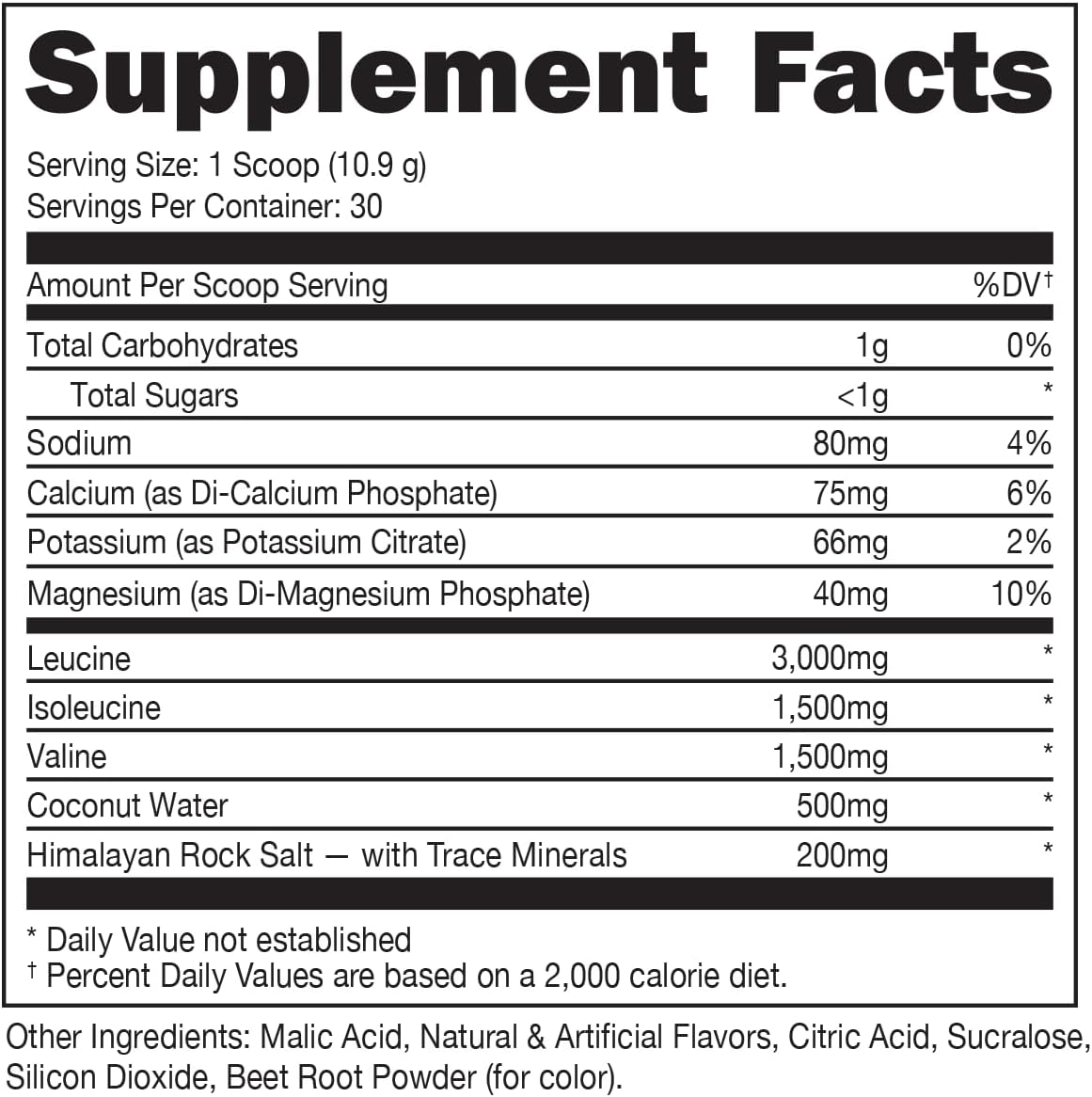 Bucked Up Original BCAA 2:1:1 Branched Chain Essential Amino Acids - Supplement Powder - | 100% Pure 2:1:1 Instantized Formula | Pre/Post Workout | 30 Servings | (Miami Flavor)