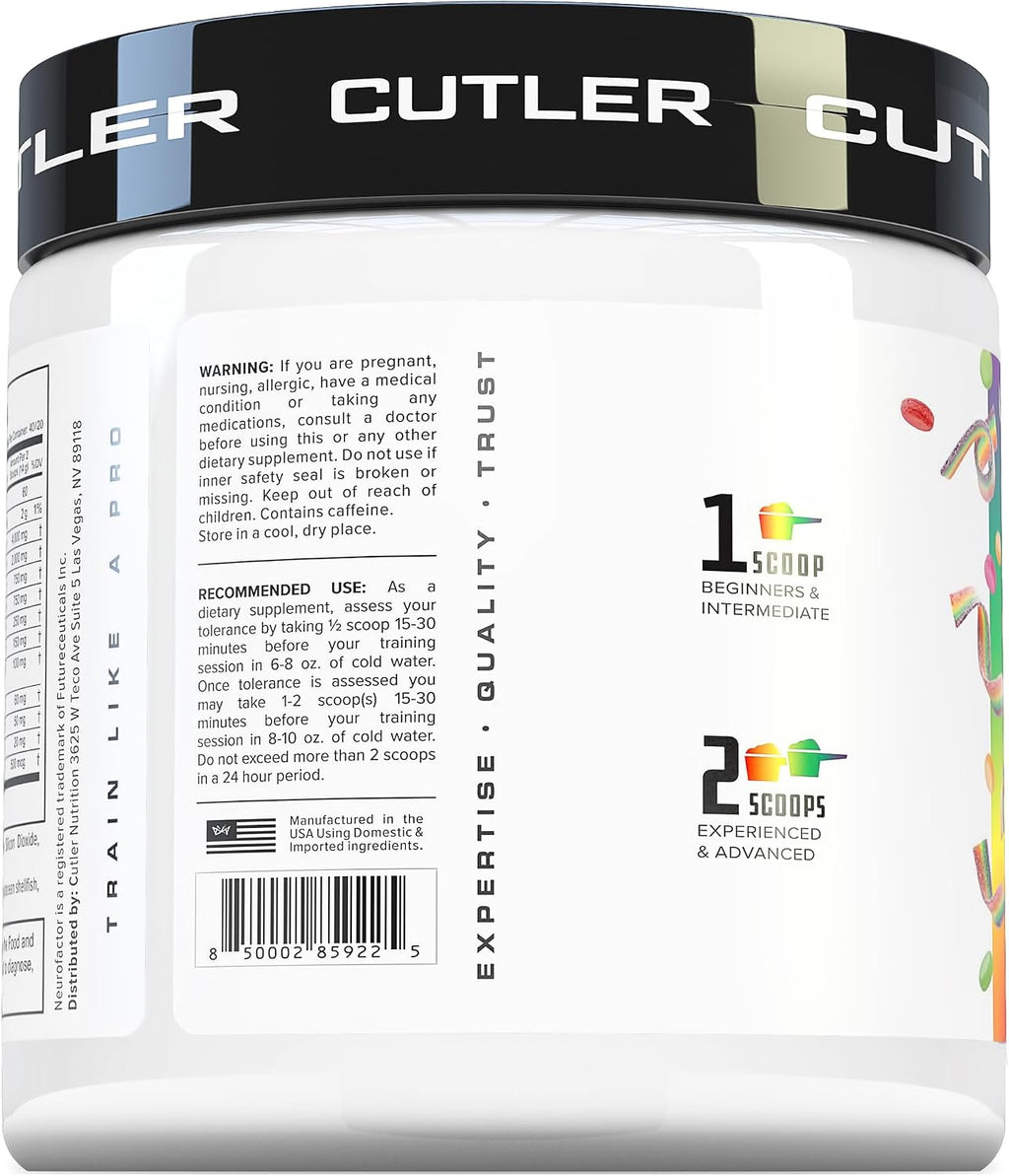 Prevail Pre Workout Powder with Nootropics: Pre-Workout Drink for Men and Women, Cutting Edge Energy and Focus Supplement with L Citrulline, Alpha GPC, L Tyrosine | Sour Rainbow Candy, 40 Scoops | Sour Rainbow Candy, 40 Scoops | With L-Citrulline, Alpha G