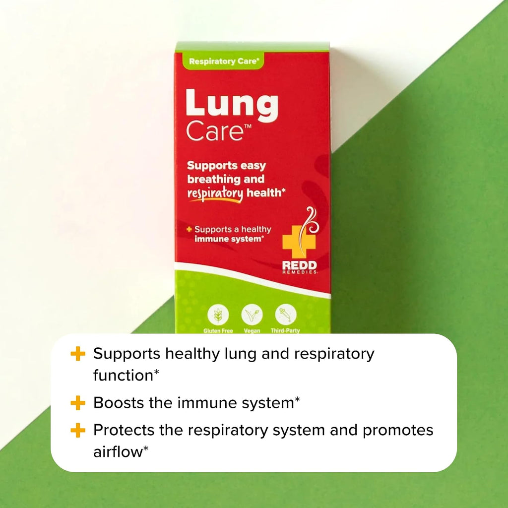 Redd Remedies, Lung Care, Supports Easy Breathing and Respiratory Health, 80 Vegan Capsules