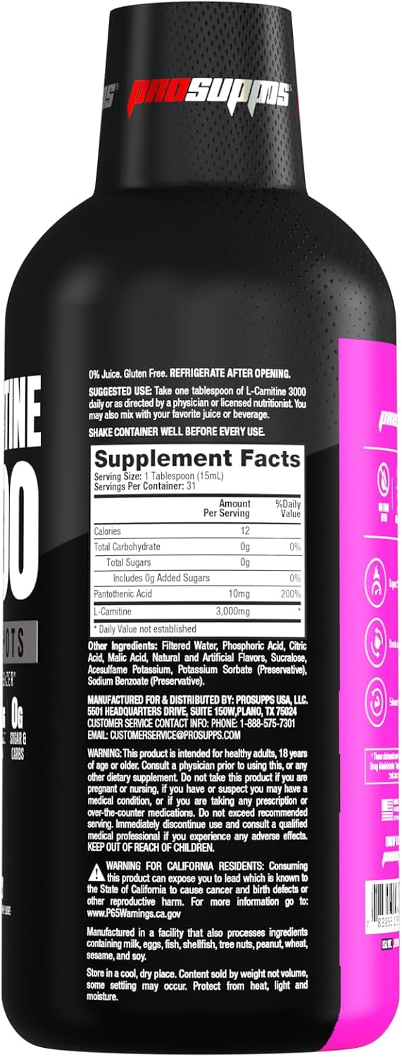 ProSupps L-Carnitine 3000 Stimulant Free Liquid Shots (Berry) Dr. Jekyll Signature Intense Focus, Energy & Pumps Pre-Workout Powder (Strawberry) Bundle