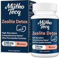 MythoTecq Zeolite Capsules with Activated Charcoal & Bentonite, 90 Count | 2300mg formula featuring zeolite clinoptilolite, activated charcoal and bentonite clay