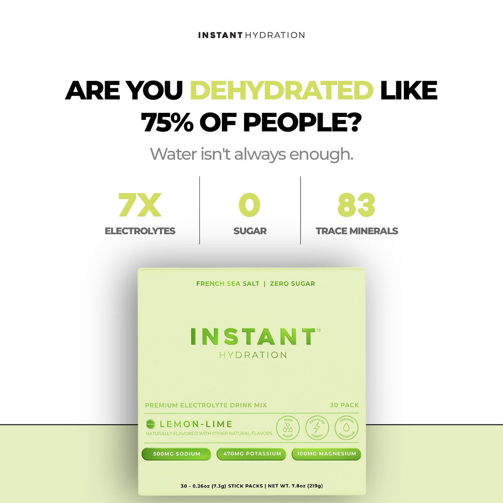 Instant Hydration Electrolytes Powder Packets - Watermelon Electrolyte Drink Mix - Zero Sugar - Keto, Vegan, Gluten-Free, Non-GMO - Boost Recovery, Brain Health, Muscle & Tissue Support- 30 Sticks
