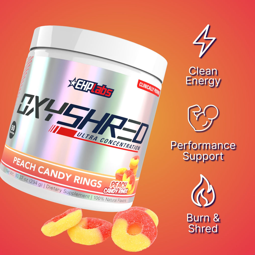 EHP Labs OxyShred Pre Workout Powder - Preworkout Powder with L Glutamine & Acetyl L Carnitine, Energy Boost Drink - Cosmic Blast, 60 Servings