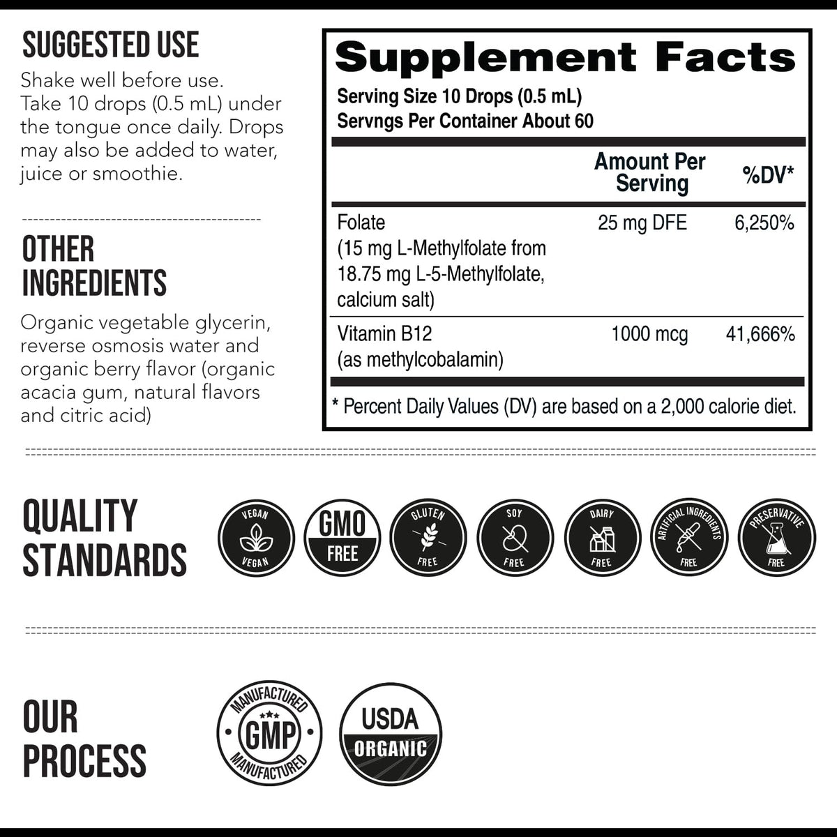 L Methyl Folate 15mg Plus Methyl B12 Cofactor – High Potency, Active 5-MTHF Form - Supports Mood, Methylation, Cognition – Bioactive Forms of Vitamin B9 & B12 (60 Capsules – 60 Servings)