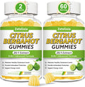 2 Pack Citrus Bergamot Gummies, Citrus Bergamot Supplement for High Cholesterol, Cholesterol Lowering Supplement for Heart, Immune System & Healthy Aging Support, Sugar Free, Lemon Flavor, 120 Cts