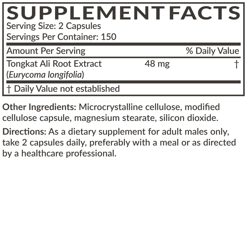Futurebiotics Longjack Tongkat Ali Extra Strength Energy & Stamina Support - Non-GMO, 300 Vegetarian Capsules