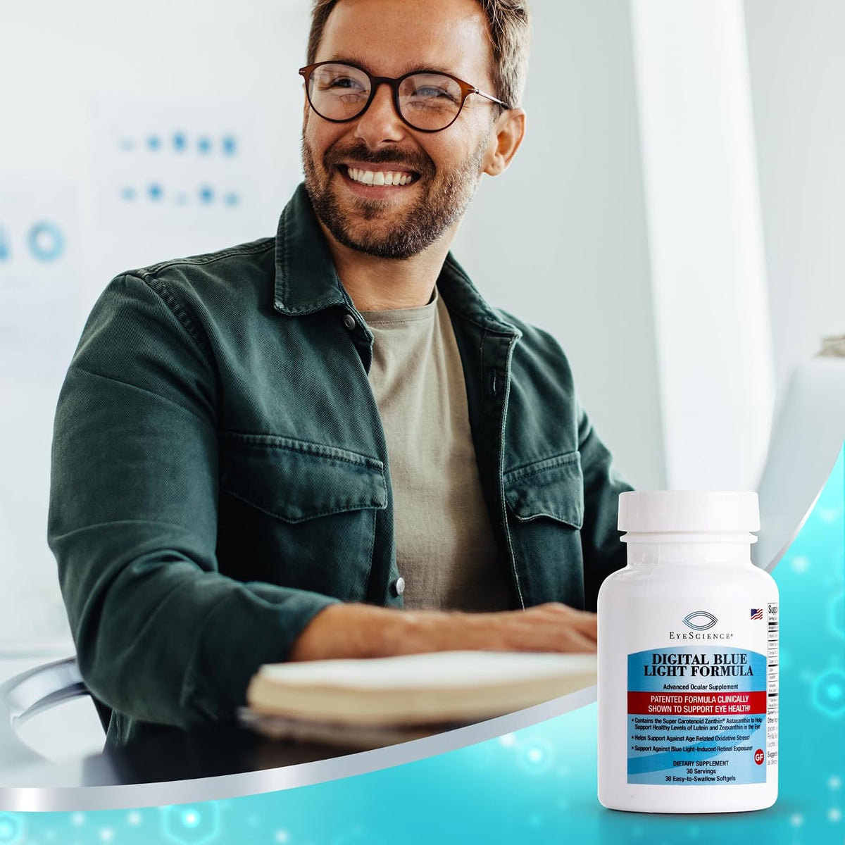 EyeScience Lutein, Zeaxanthin & Astaxanthin, 30 Softgels, 1-Pack | Lutein, Zeaxanthin & Astaxanthin, Visual Comfort, Eye Wellness, Non-GMO, Gluten-Free