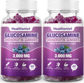 2 Packs 3000mg Glucosamine Chondroitin Gummies with MSM & Elderberry - Extra Strength Joint Health, Flexibility, Antioxidant Immune Support Supplement Gummy for Adults, Men & Women 120 Cts