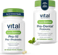 Hyperbiotics Vital Nutrients Gut & Oral Health Bundle – Pro-15 Digestive Prebiotics + Probiotics (60 Time Release Pearls) & Pro-Dental Oral Probiotics with BLIS K12 & M18 (45 Mint Tablets)