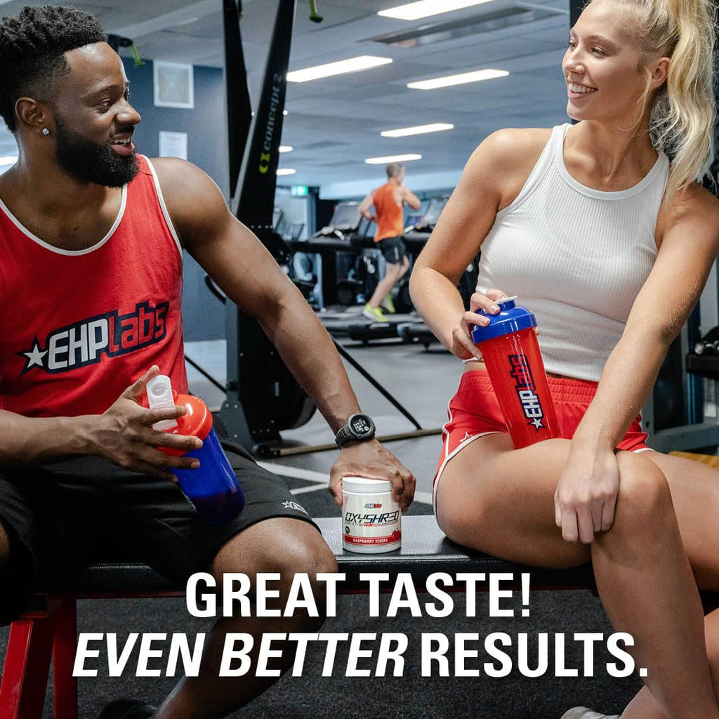 EHP Labs OxyShred Non Stimulant Pre Workout Powder - Stim Free Pre Workout, Caffeine Free Preworkout for Men & Women with L Glutamine & Acetyl L Carnitine - Peach, 60 Servings