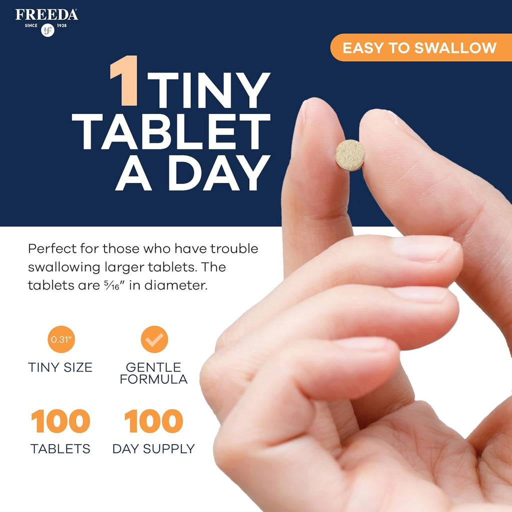 Freeda Iron Supplement - Ferrous Fumarate Iron Tablets | Gentle Ferrous Fumarate Iron Tablets - Support Energy & Red Blood Cells - Easy-To-Swallow - Kosher & Made In USA