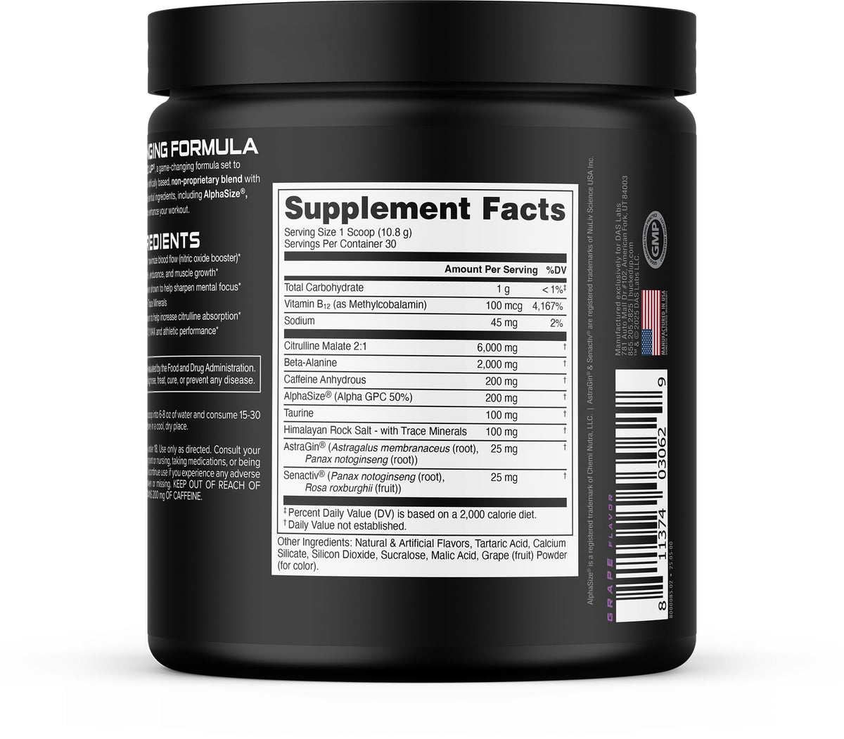 Bucked Up Pre Workout - Best Tasting - 6 Grams Citrulline, 2 Grams Beta Alanine Non Proprietary Blend, Powder (Strawberry Kiwi)