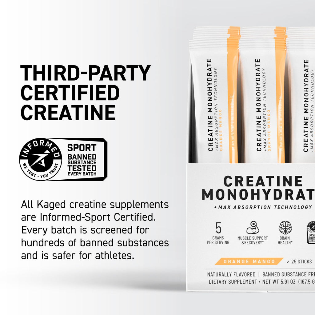 Kaged Creatine Monohydrate Micronized Powder | Unflavored | Muscle Building & Recovery | 5000 mg Per Serving | Vegan, Gluten Free, Easily Digestible | Supplements for Men & Women | 100 Servings
