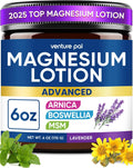 Magnesium Lotion with Arnica, MSM & Boswellia – Safe for Kids – 6 fl oz | Cooling Magnesium Cream – Lightweight Moisturizing Lotion for Legs & Feet