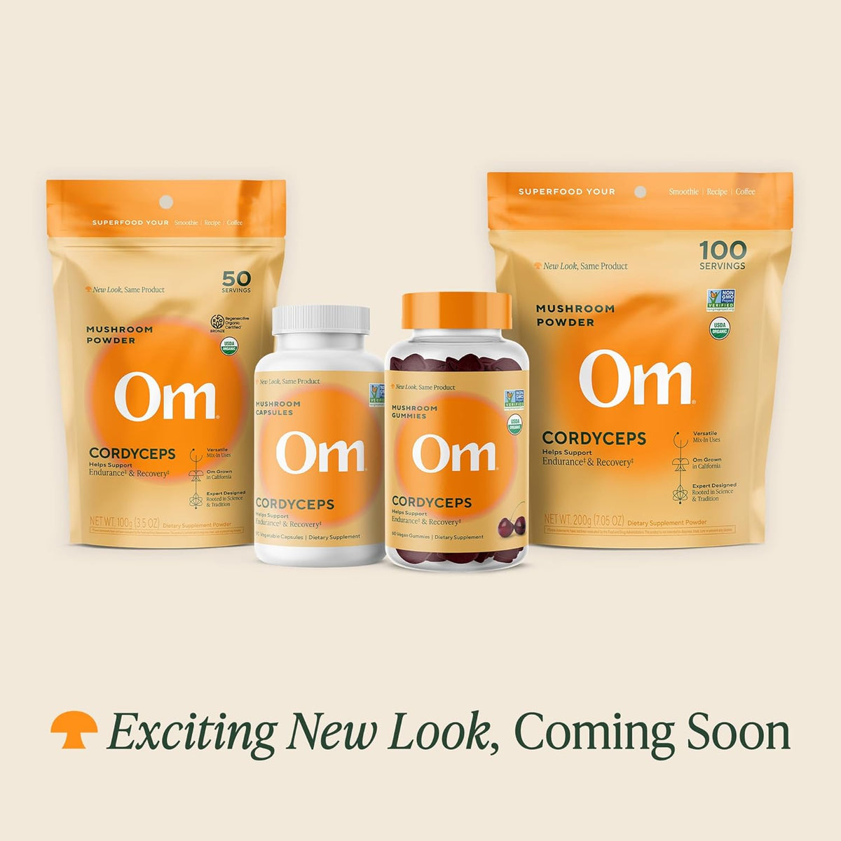 OM Mushroom Cordyceps Powder 7.05 oz (100 Servings) – Organic, Vegan, Non-GMO, Gluten-Free – Energy, Stamina & Endurance Support – Adaptogenic Superfood for Sports, Performance, Smoothies & Tea