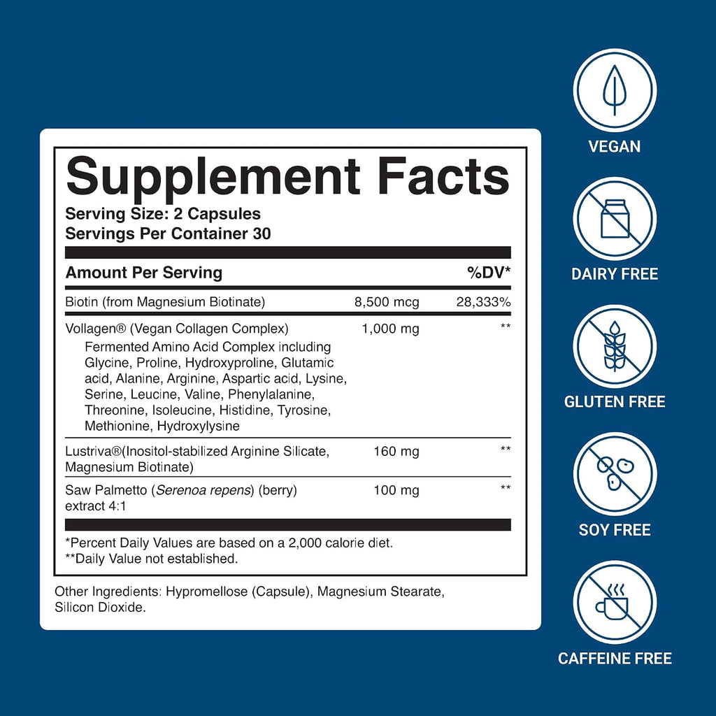 ActivatedYou BioCollagen Complex Plant-Based Collagen for Women & Men - Designed to Promote Skin Firmness, Muscle Strength & Hair Volume, 2 Daily Capsules Supports Youthful Appearance & Joint Mobility