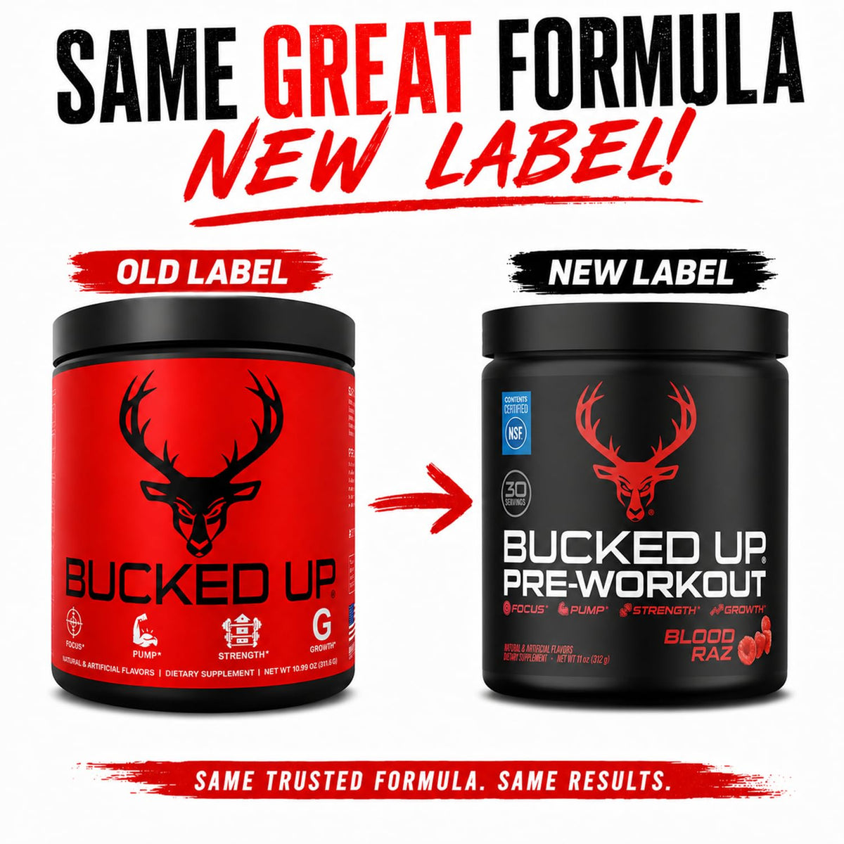 Bucked Up Pre Workout - Best Tasting - 6 Grams Citrulline, 2 Grams Beta Alanine Non Proprietary Blend, Powder (Strawberry Kiwi)