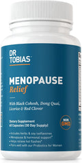 Dr. Tobias Menopause Relief 60 Capsules | Menopause Supplements for Women | Menopause Wellness Support | Black Cohosh + Soy Isoflavones | Hot Flashes, Mood & Nighttime Comfort | 30 Servings